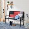 Best Choice Products Indoor Outdoor Steel Garden Bench w/ American Flag Backrest, 790lb Capacity